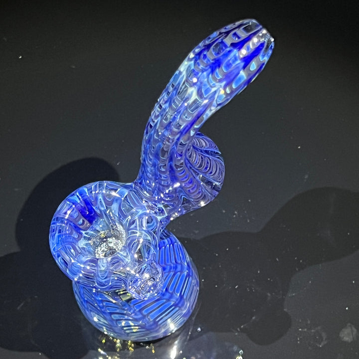 Fumed Color Rake Bubbler Glass Pipe Mary Jane's Glass