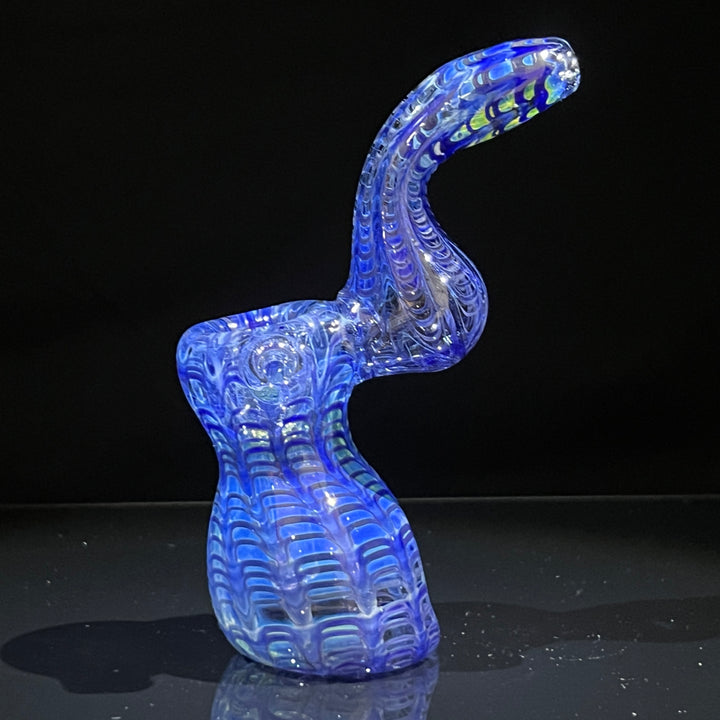 Fumed Color Rake Bubbler Glass Pipe Mary Jane's Glass