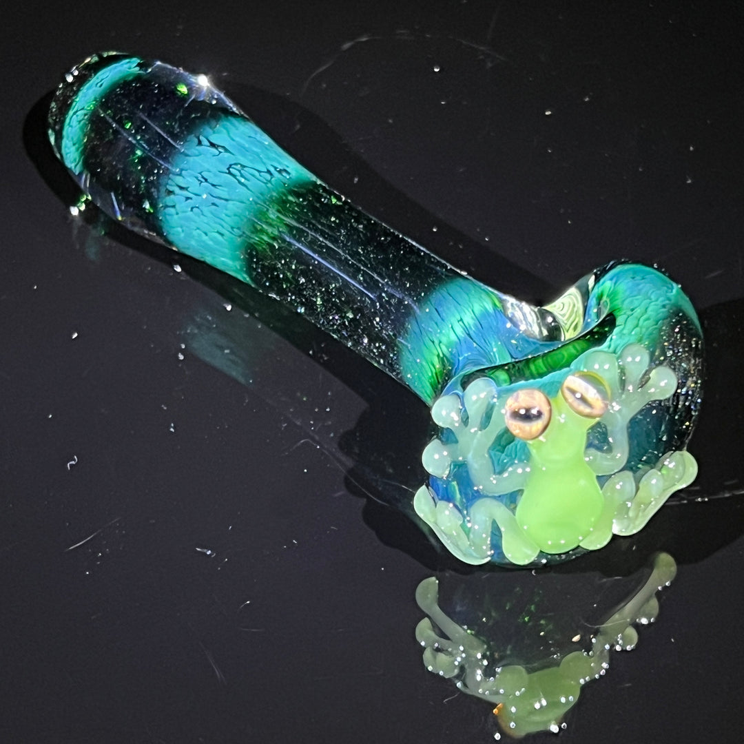 Exp Green Frog Spoon Glass Pipe Beezy Glass   