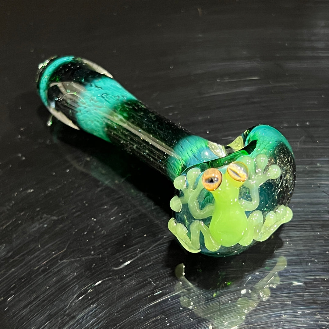 Exp Green Frog Spoon Glass Pipe Beezy Glass   