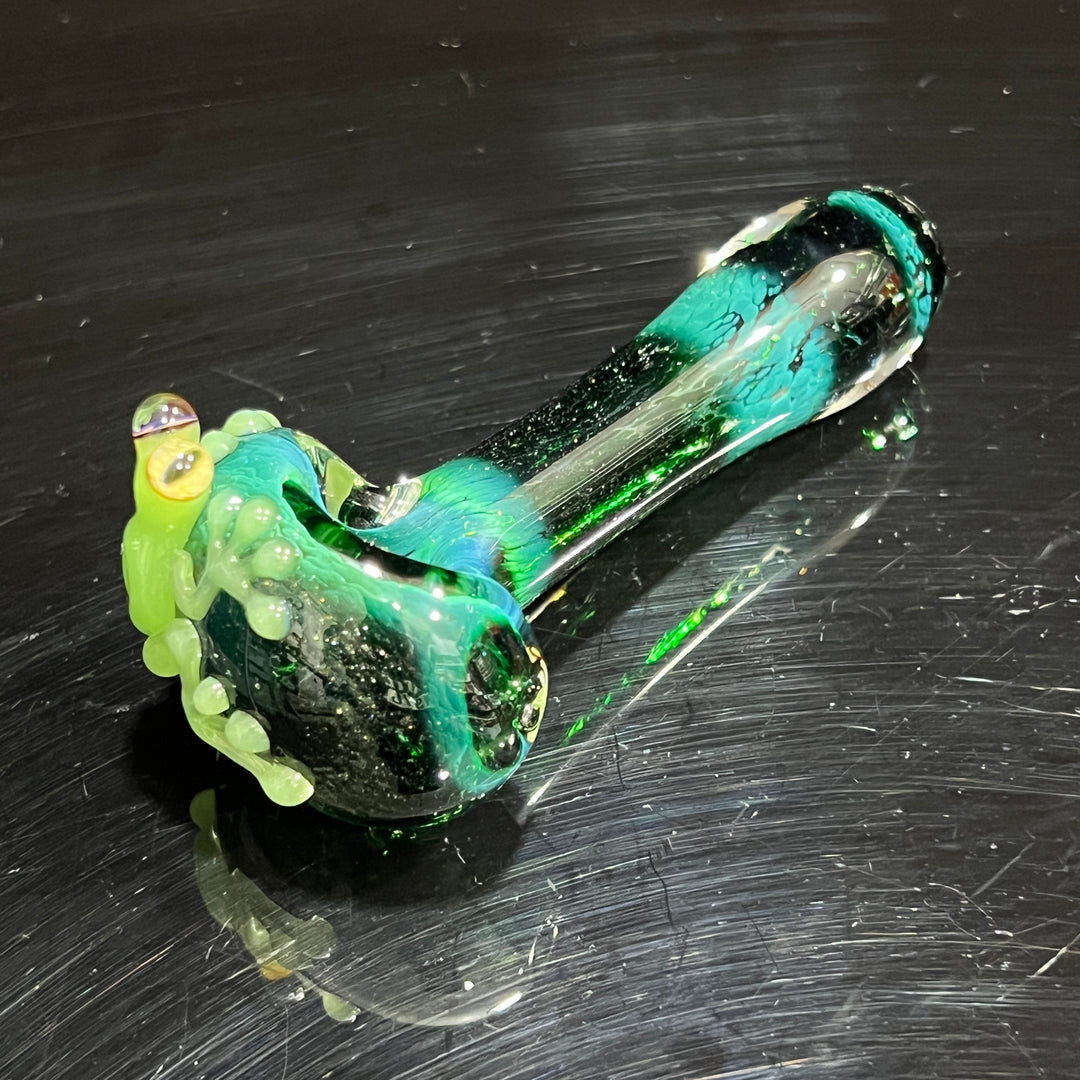 Exp Green Frog Spoon Glass Pipe Beezy Glass   