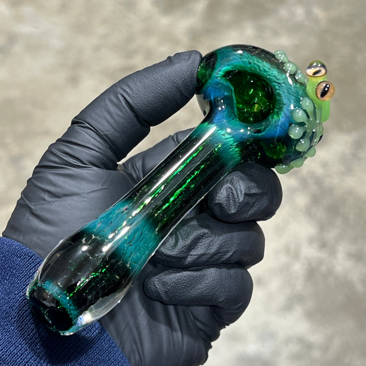 Exp Green Frog Spoon Glass Pipe Beezy Glass   