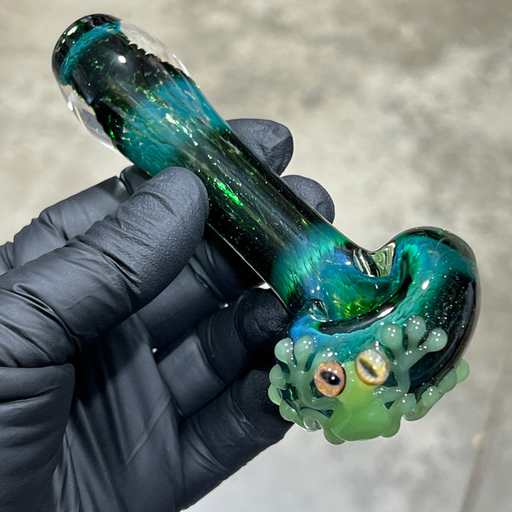 Exp Green Frog Spoon Glass Pipe Beezy Glass   