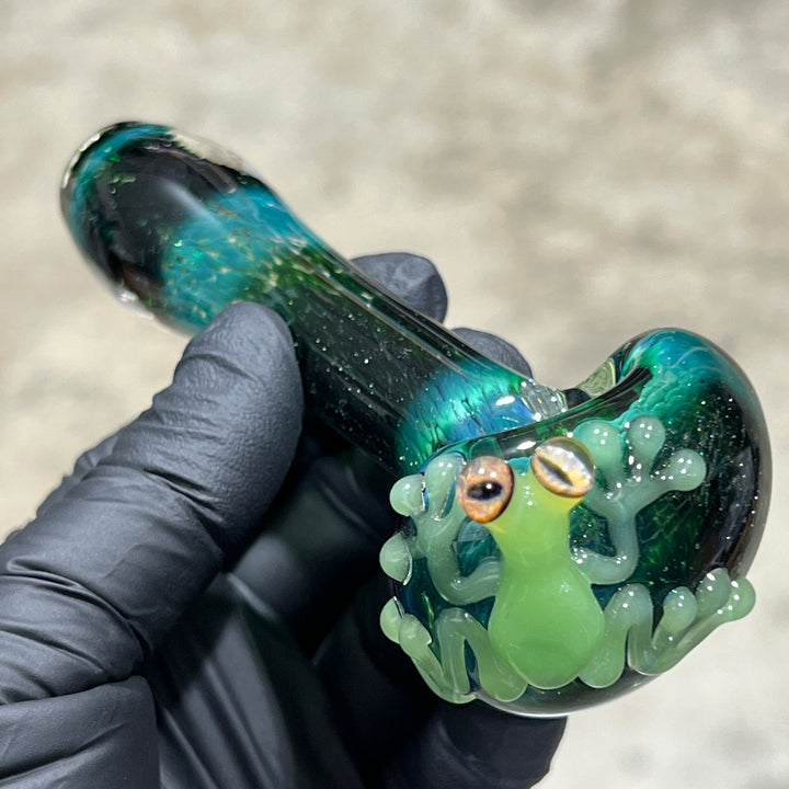 Exp Green Frog Spoon Glass Pipe Beezy Glass   