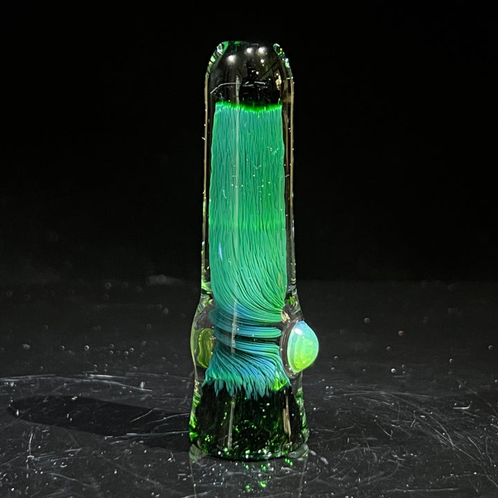 Thick Exp Green Chillum Glass Pipe Chuck Glass   