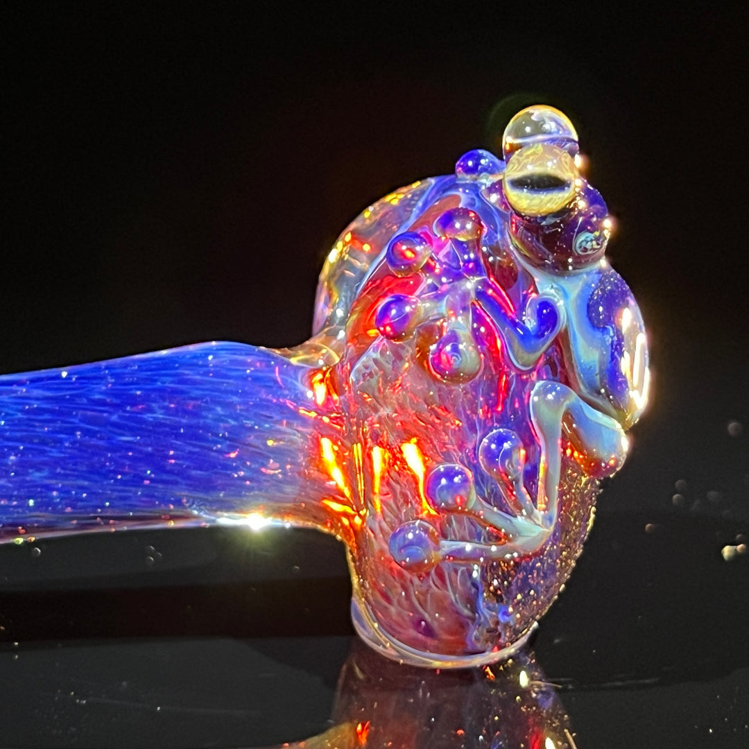 Purple Magic Frog Spoon Glass Pipe Beezy Glass   