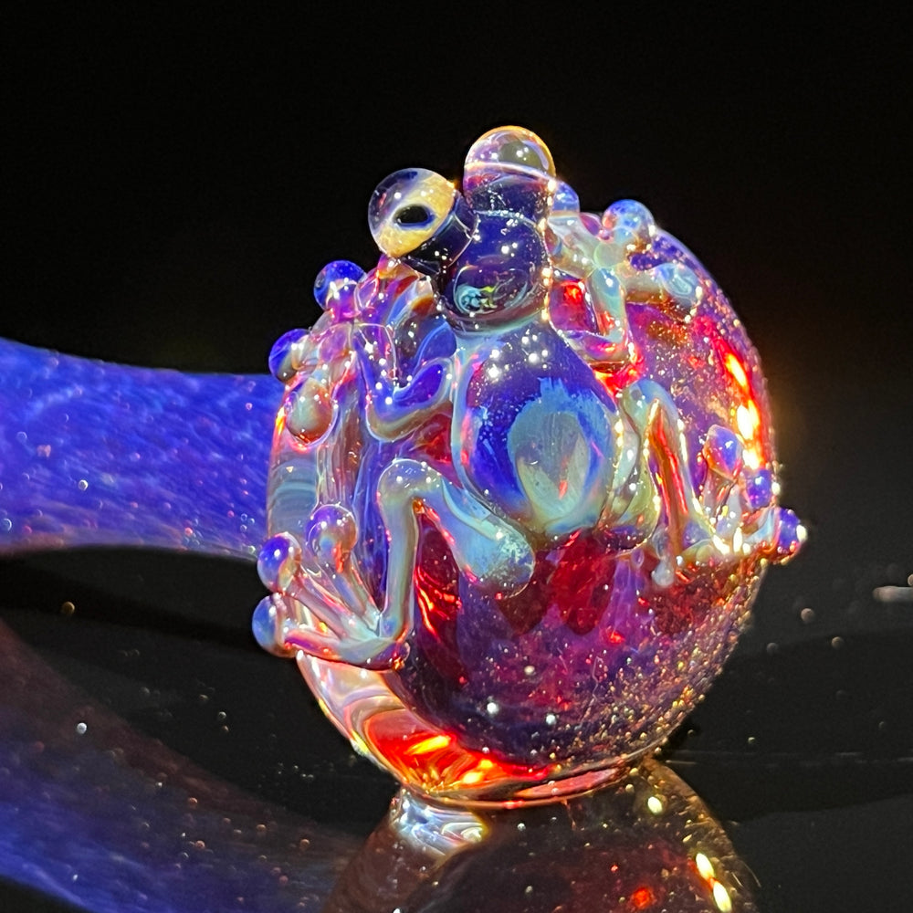 Purple Magic Frog Spoon Glass Pipe Beezy Glass   