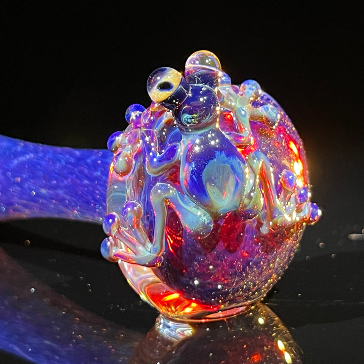 Purple Magic Frog Spoon Glass Pipe Beezy Glass   