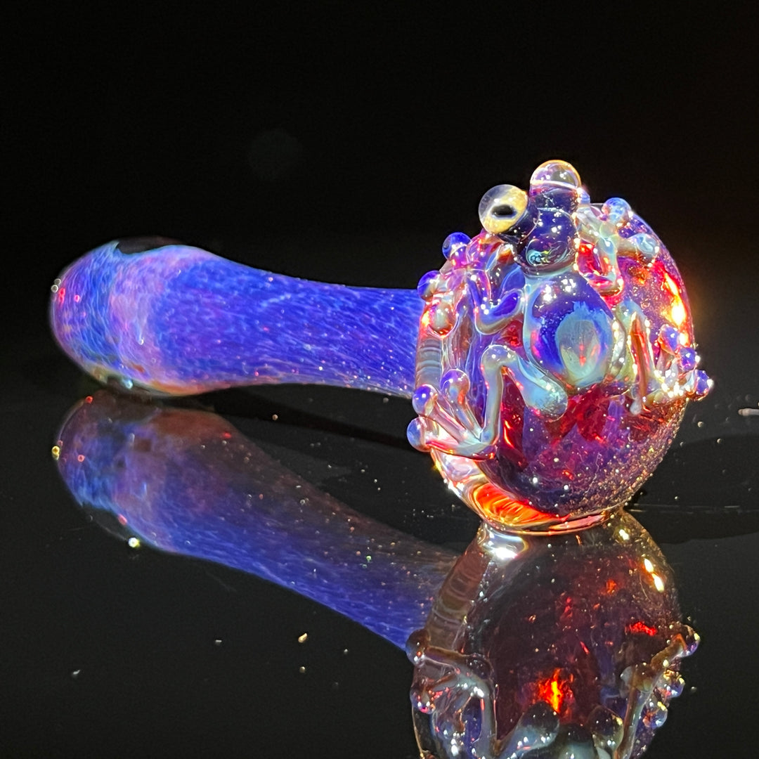 Purple Magic Frog Spoon Glass Pipe Beezy Glass   