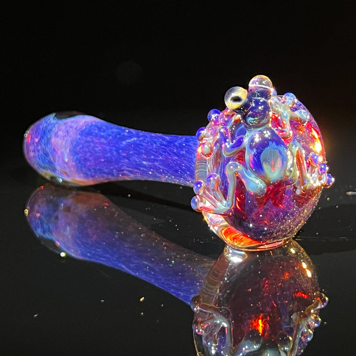 Purple Magic Frog Spoon Glass Pipe Beezy Glass   