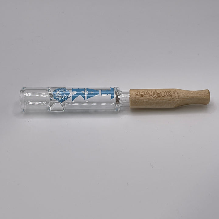 Tako Logo Wood Tipped Oneie Glass Pipe TG   