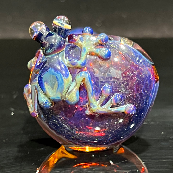 Purple Magic Frog Spoon Glass Pipe Beezy Glass   