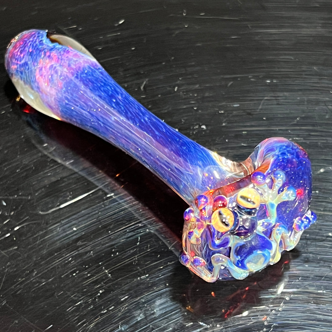 Purple Magic Frog Spoon Glass Pipe Beezy Glass   