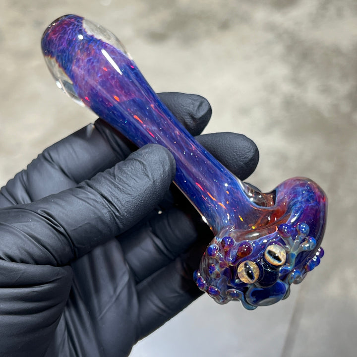 Purple Magic Frog Spoon Glass Pipe Beezy Glass   