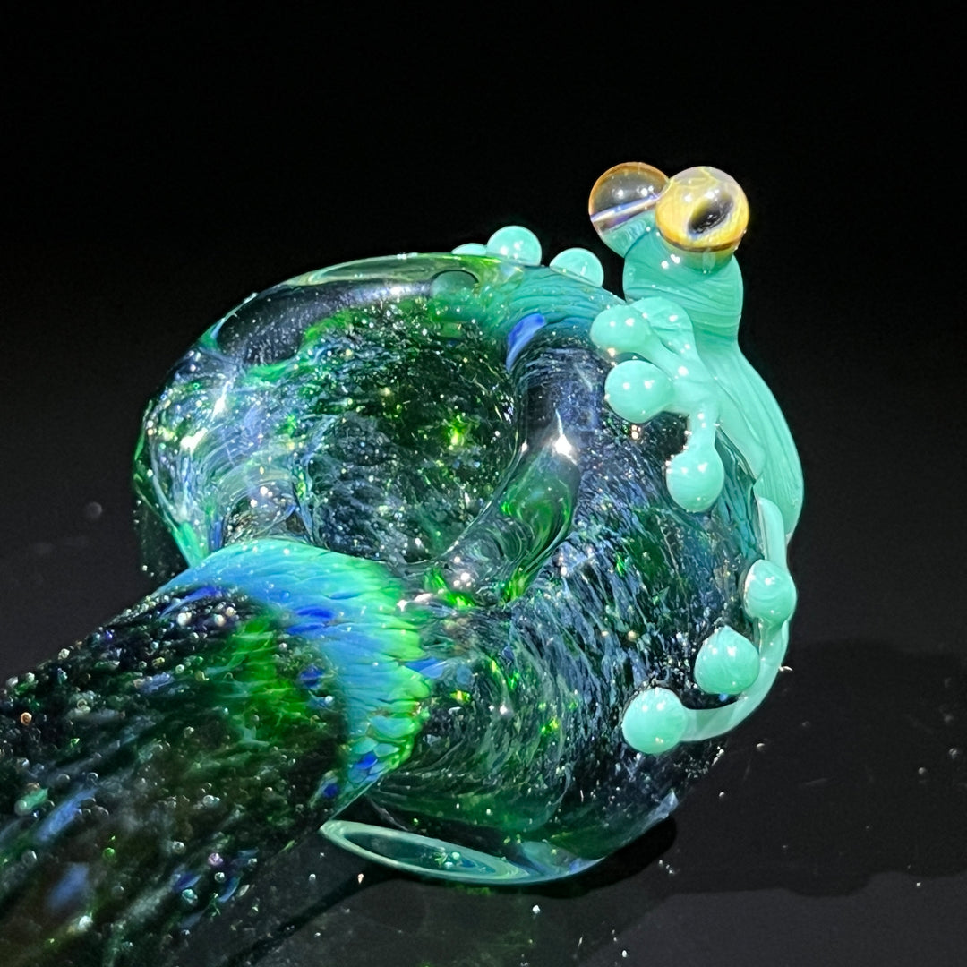 Exp Green Frog Spoon Glass Pipe Beezy Glass   