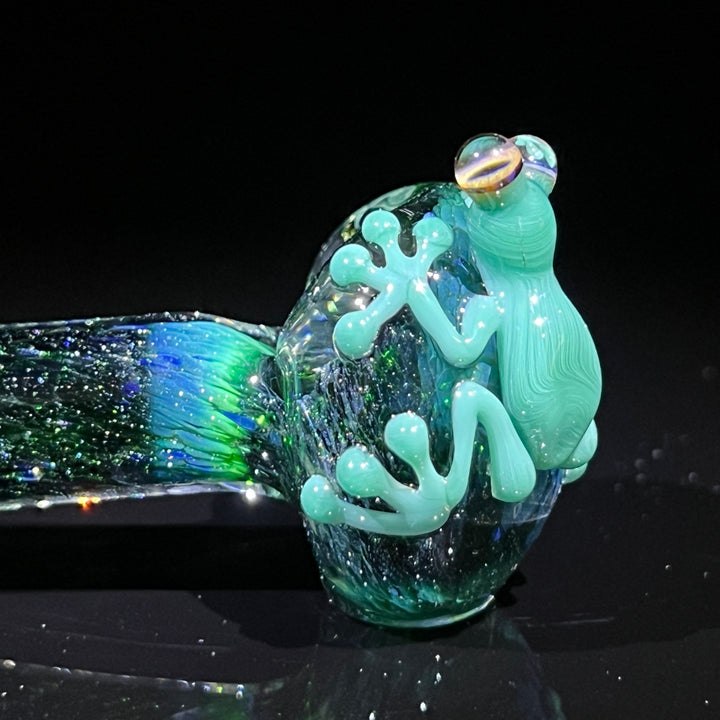 Exp Green Frog Spoon Glass Pipe Beezy Glass   