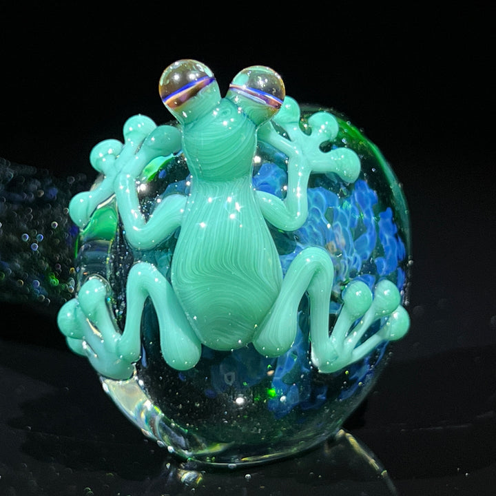 Exp Green Frog Spoon Glass Pipe Beezy Glass   