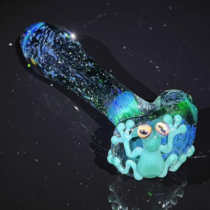 Exp Green Frog Spoon Glass Pipe Beezy Glass   