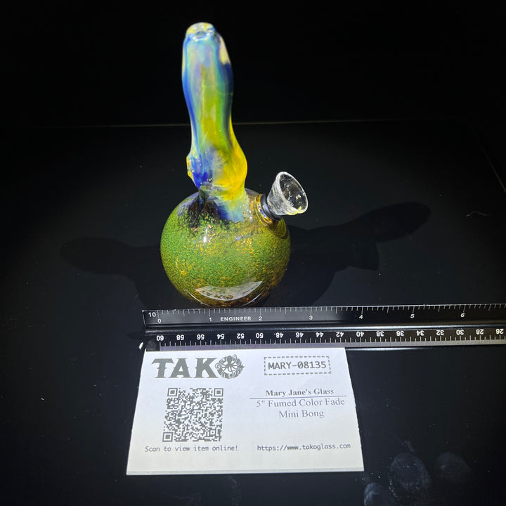 5" Fumed Color Fade Mini Bong Glass Pipe Mary Jane's Glass