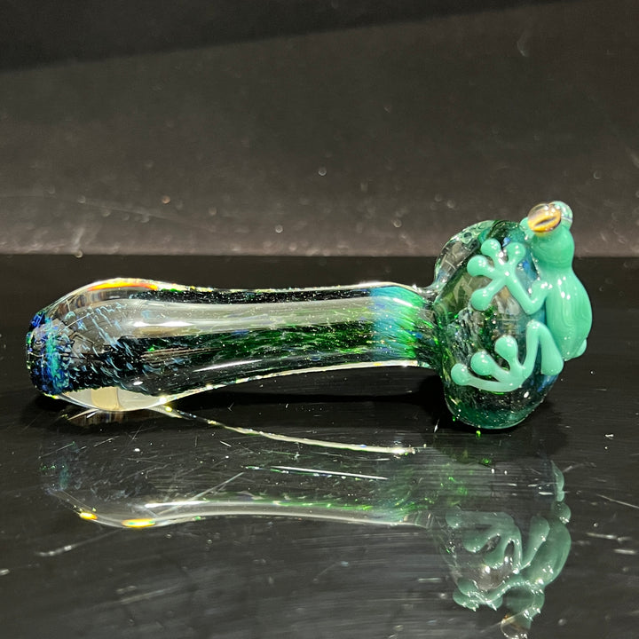 Exp Green Frog Spoon Glass Pipe Beezy Glass   