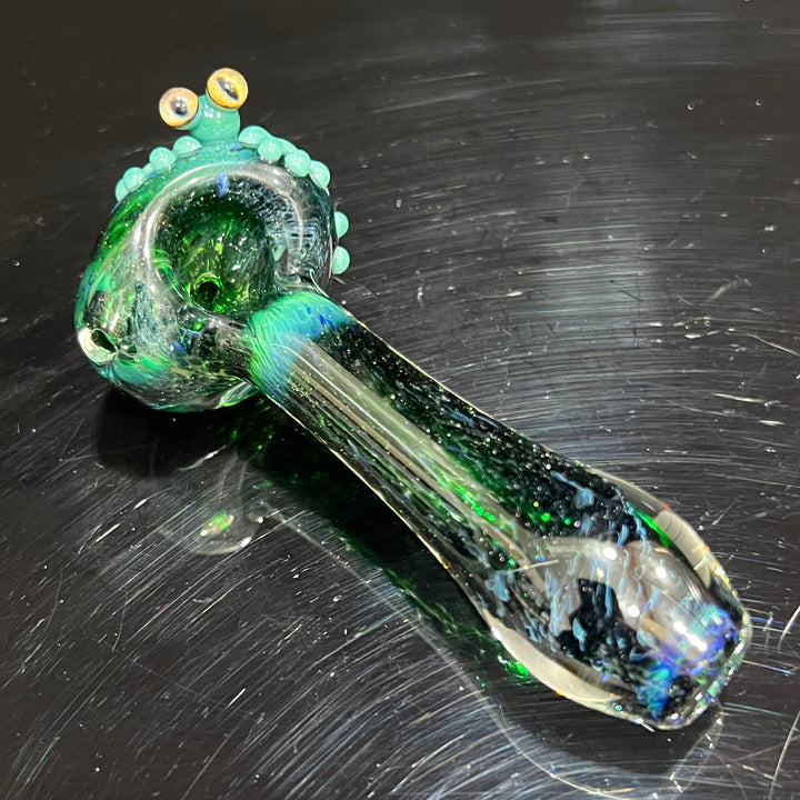 Exp Green Frog Spoon Glass Pipe Beezy Glass   