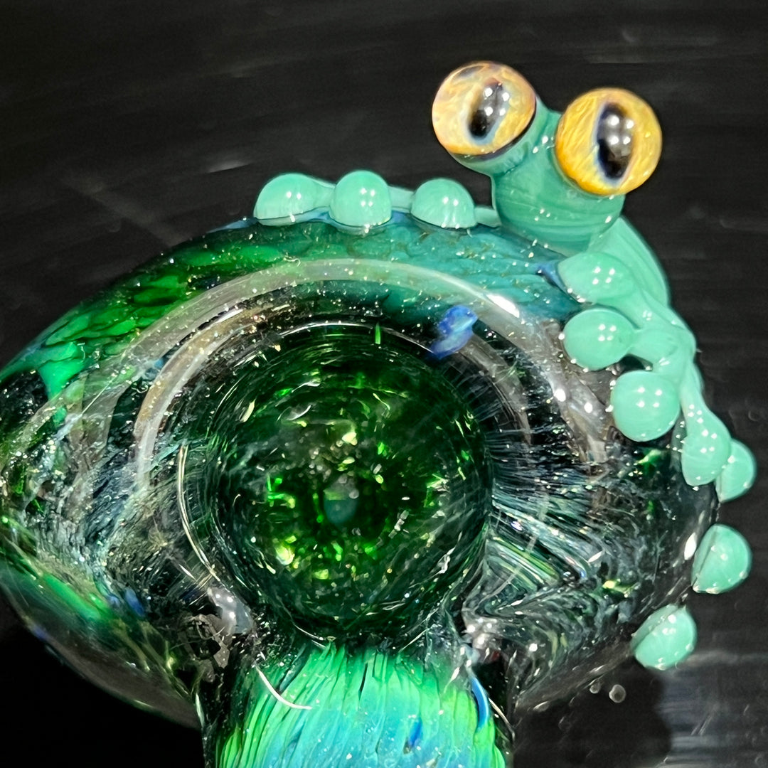 Exp Green Frog Spoon Glass Pipe Beezy Glass   