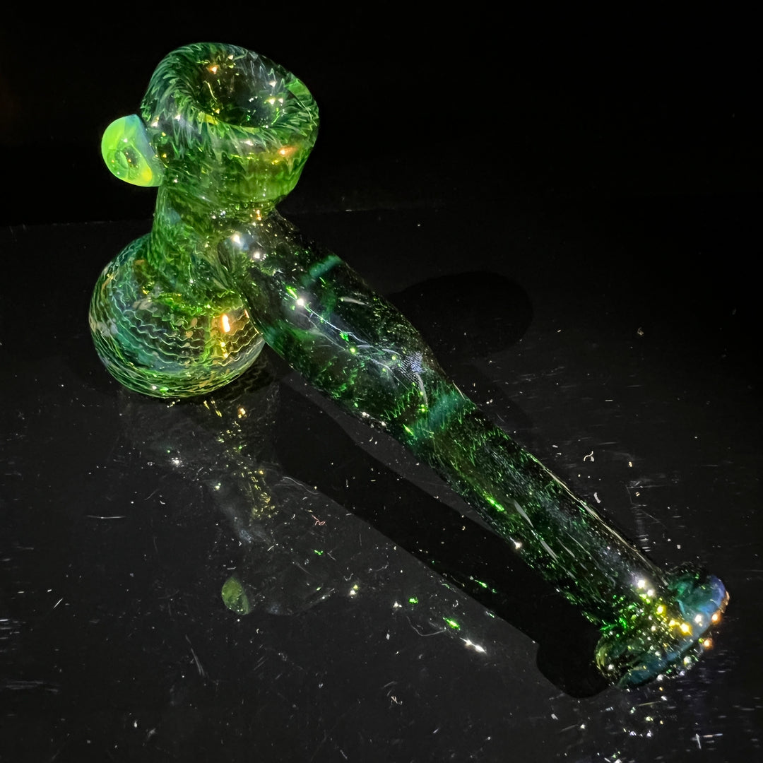 Forest Green Hammer Bubbler Combo Glass Pipe Cose Glass   
