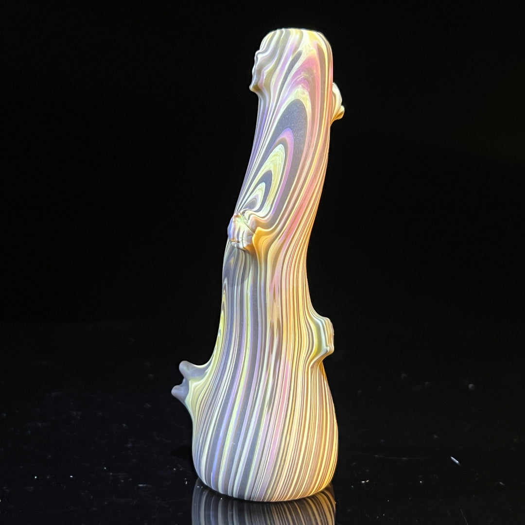 Wood Grain Chillum Glass Pipe Wazoo Glass   