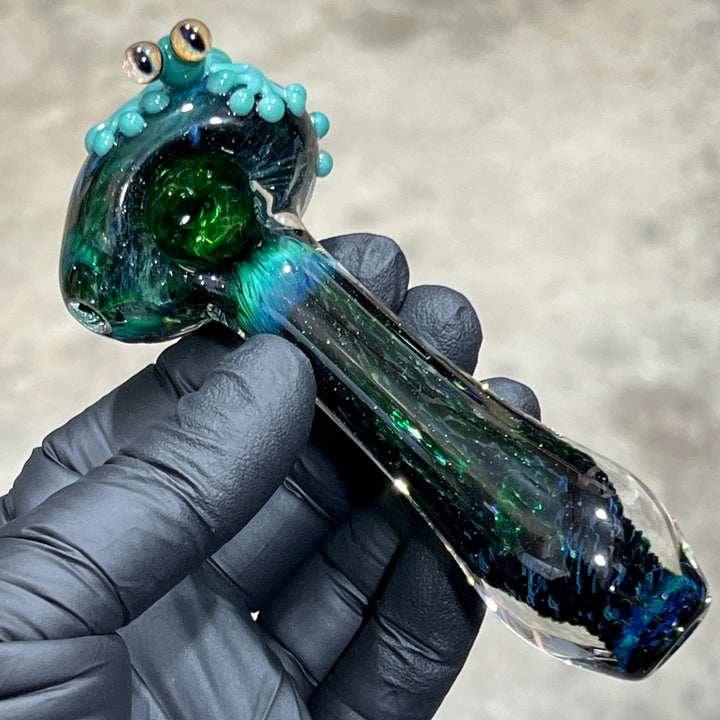 Exp Green Frog Spoon Glass Pipe Beezy Glass   