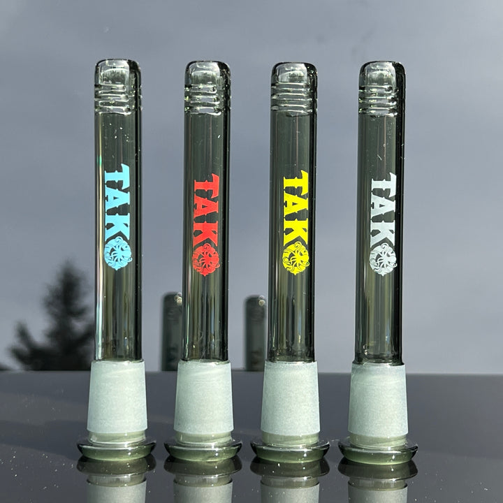 14mm Transparent Black Tako Logo Downstem Accessory Tako Glass