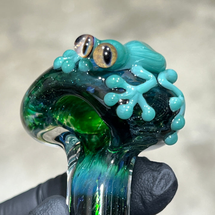 Exp Green Frog Spoon Glass Pipe Beezy Glass   