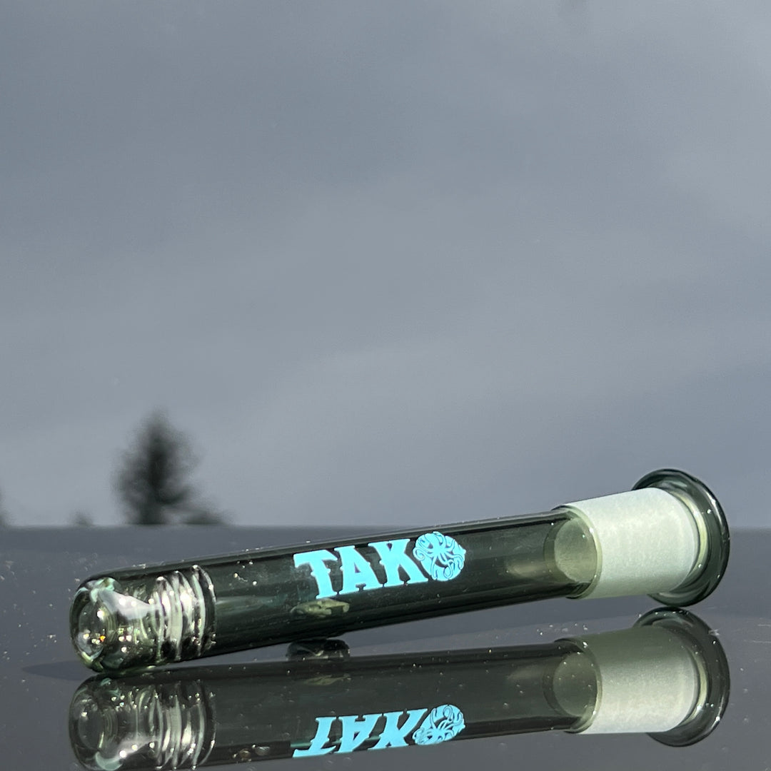 14mm Transparent Black Tako Logo Downstem Accessory Tako Glass