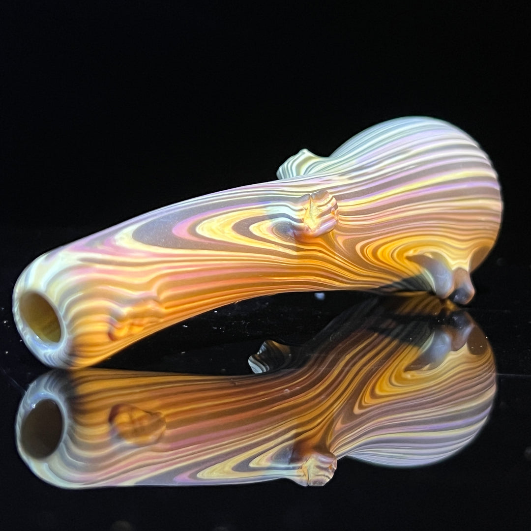 Wood Grain Chillum Glass Pipe Wazoo Glass   