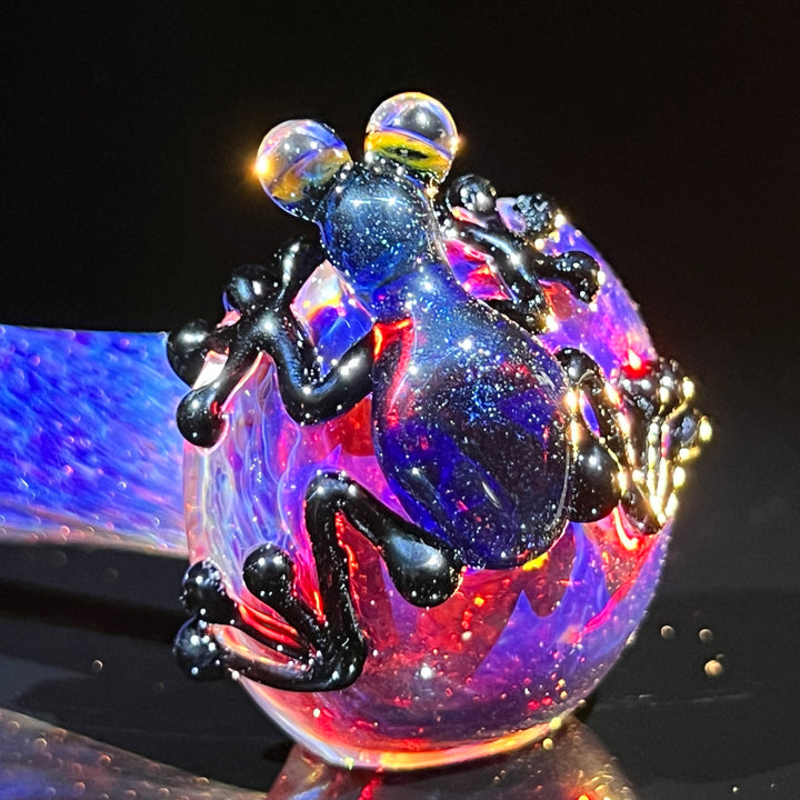 Purple Magic Frog Spoon Glass Pipe Beezy Glass   