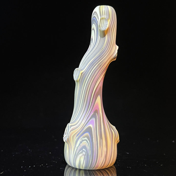 Wood Grain Chillum Glass Pipe Wazoo Glass   