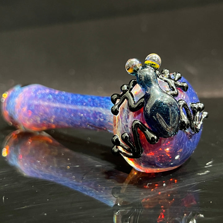 Purple Magic Frog Spoon Glass Pipe Beezy Glass   