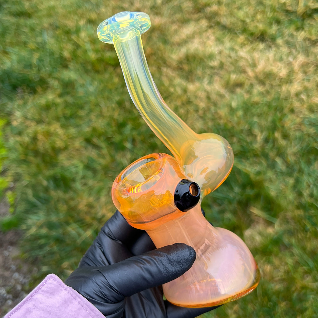Gold Fume Sherlock Bubbler Combo Glass Pipe Cose Glass   