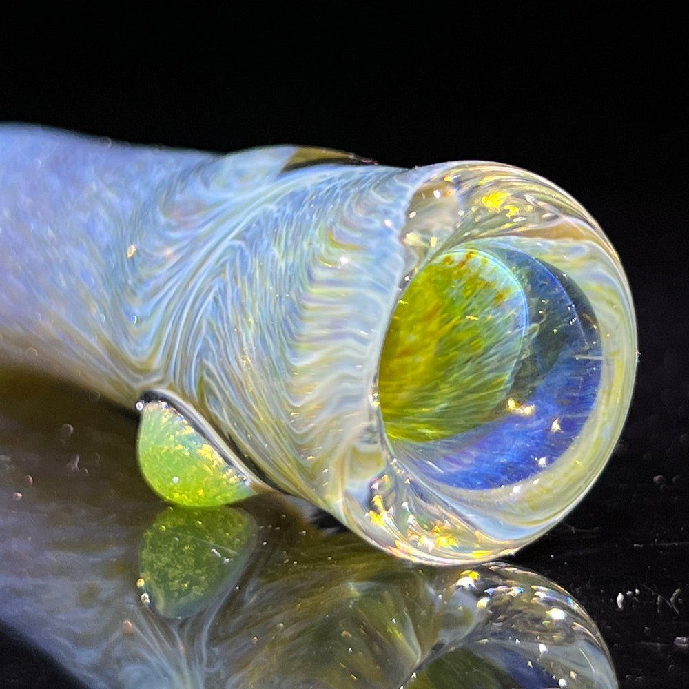 Mystery Aventurine Chillum Glass Pipe Chuck Glass   