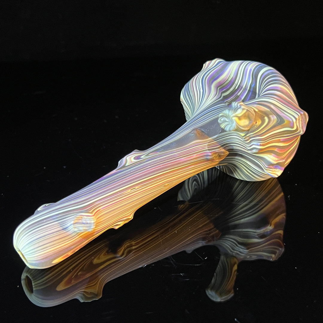 Wood Grain Branch Spoon Glass Pipe Wazoo Glass   