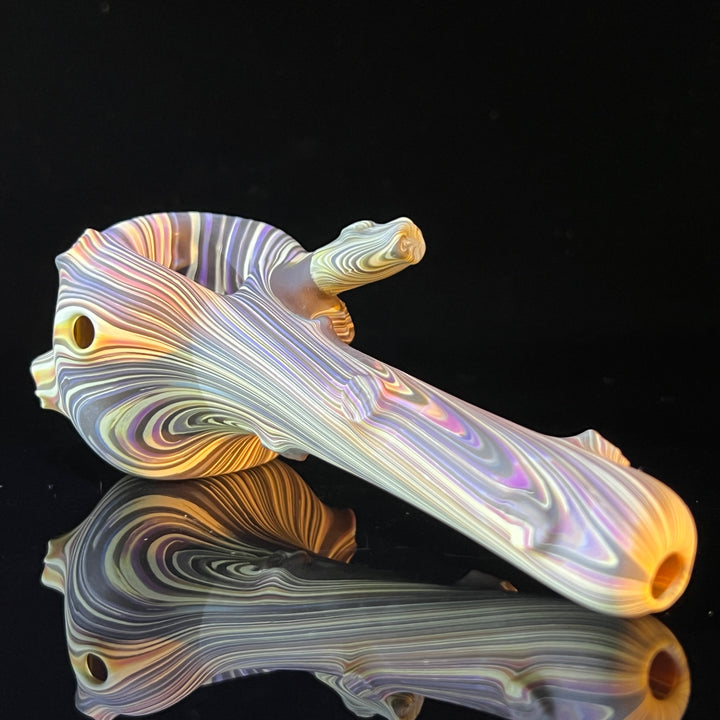 Wood Grain Branch Spoon Glass Pipe Wazoo Glass   