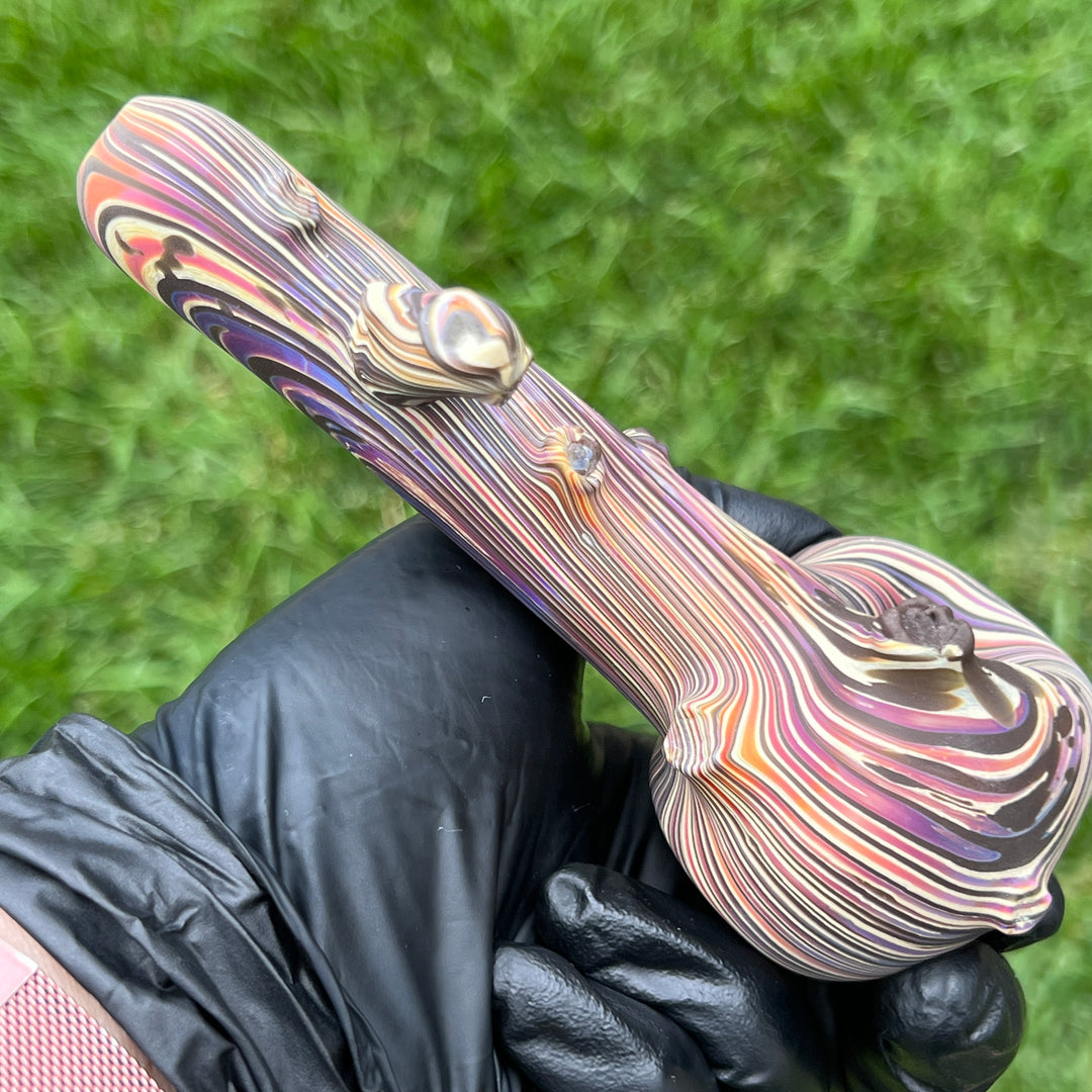 Wood Grain Branch Spoon Glass Pipe Wazoo Glass   