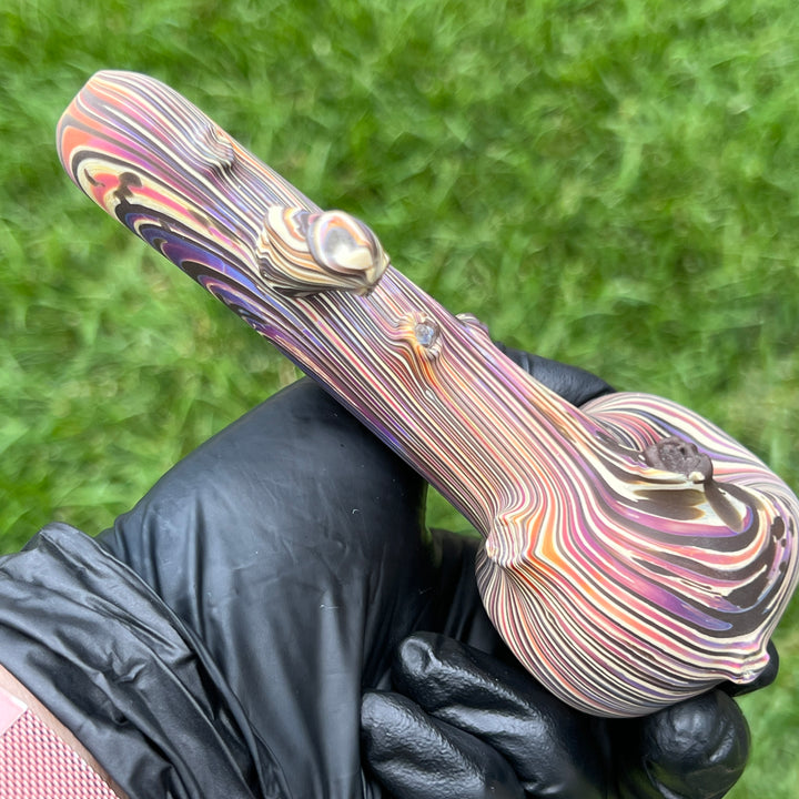 Wood Grain Branch Spoon Glass Pipe Wazoo Glass   