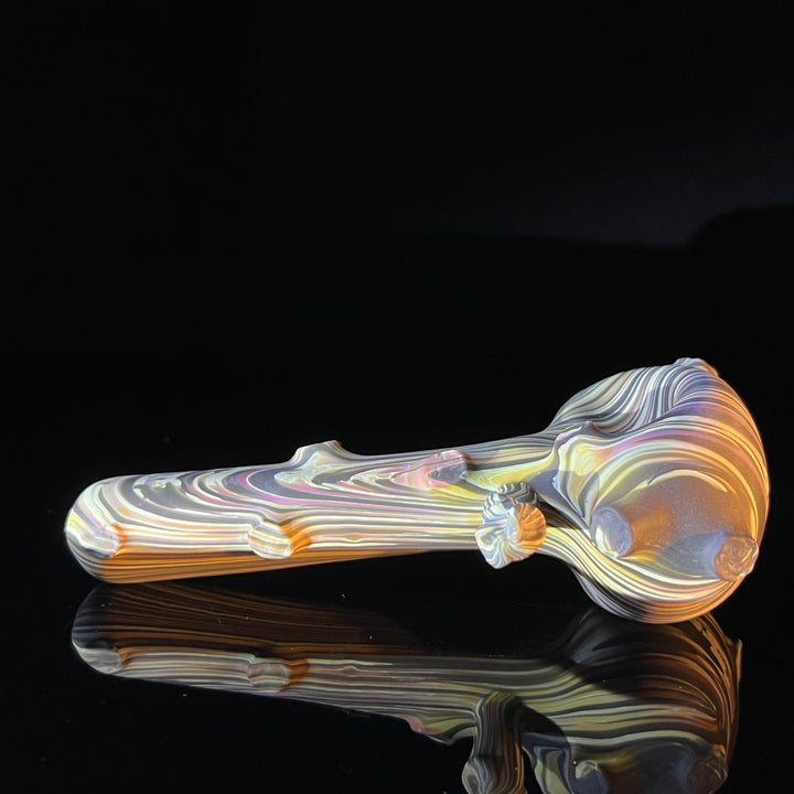 Woodgrain Branch Spoon Glass Pipe Wazoo Glass   