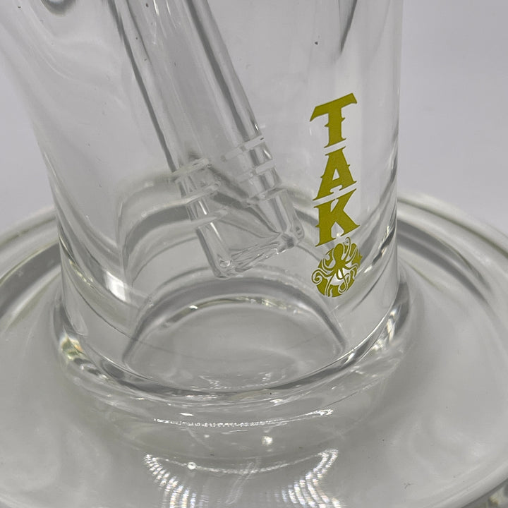 9 mm TAKO Label Straight Bong Green-10" Glass Pipe TG   