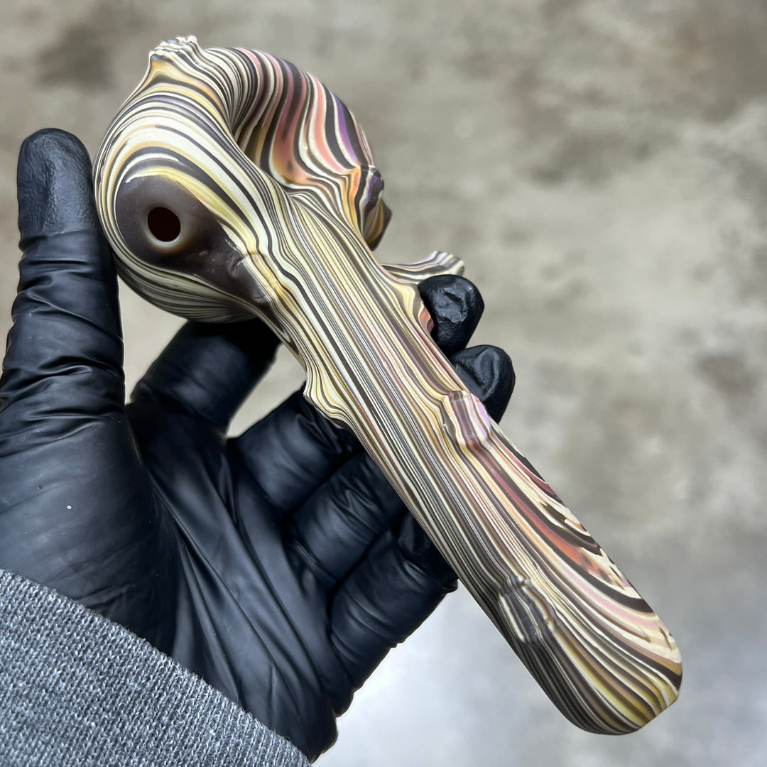 Woodgrain Branch Spoon Glass Pipe Wazoo Glass   