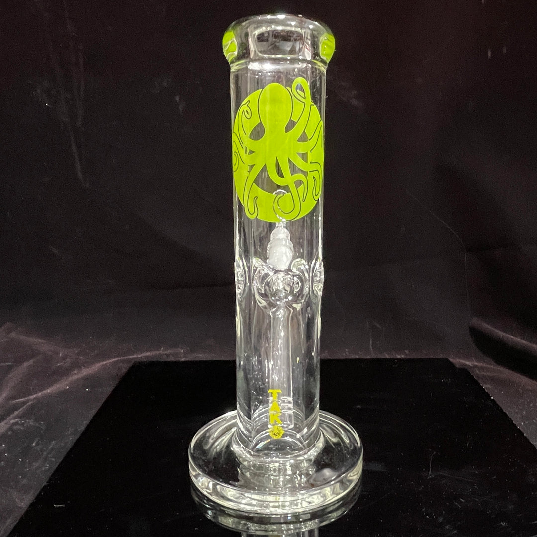 9 mm TAKO Label Straight Bong Green-10" Glass Pipe TG   