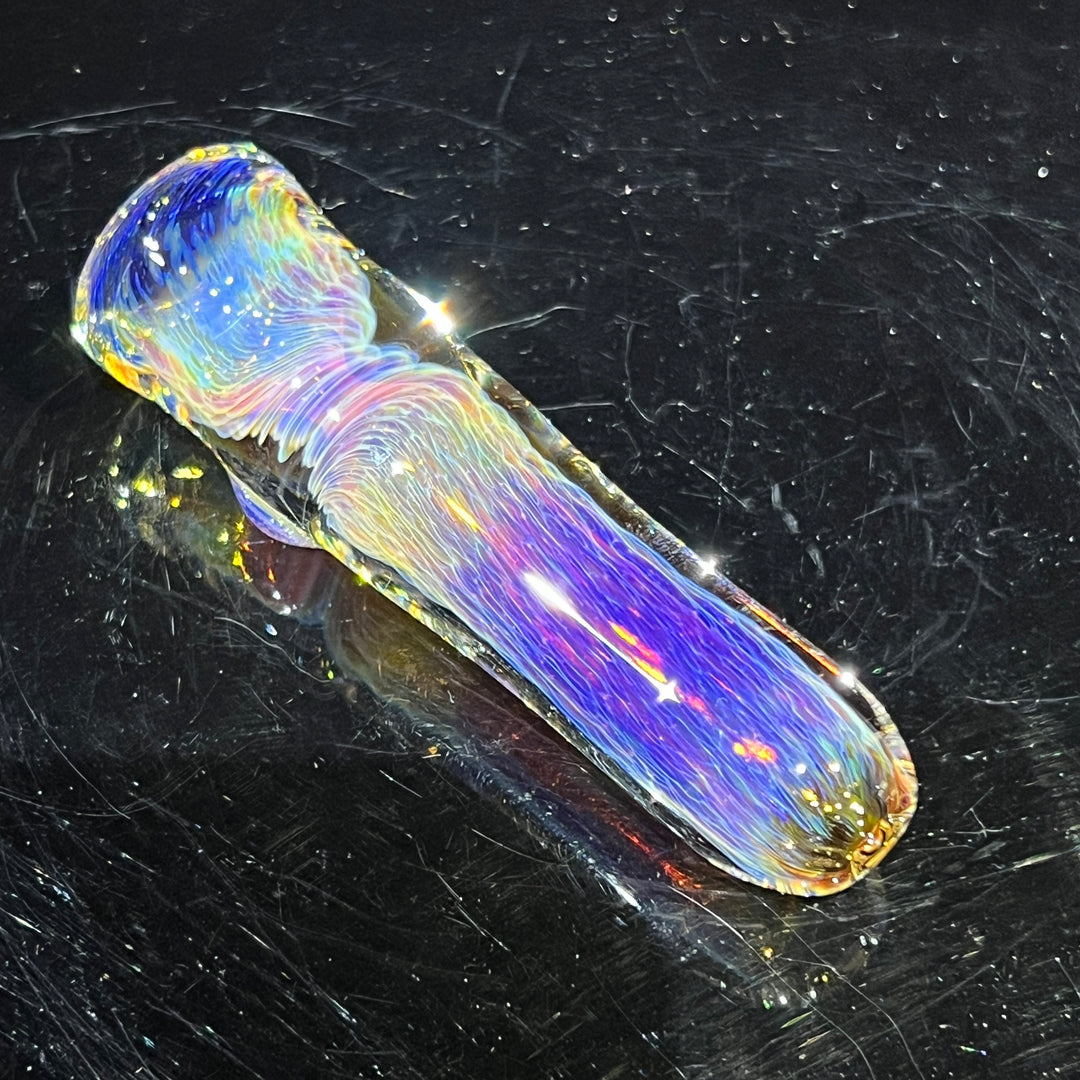 Thick Purple Chillum Glass Pipe Chuck Glass   