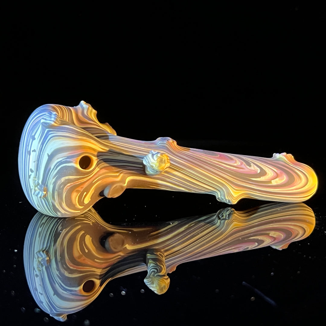Woodgrain Branch Spoon Glass Pipe Wazoo Glass   