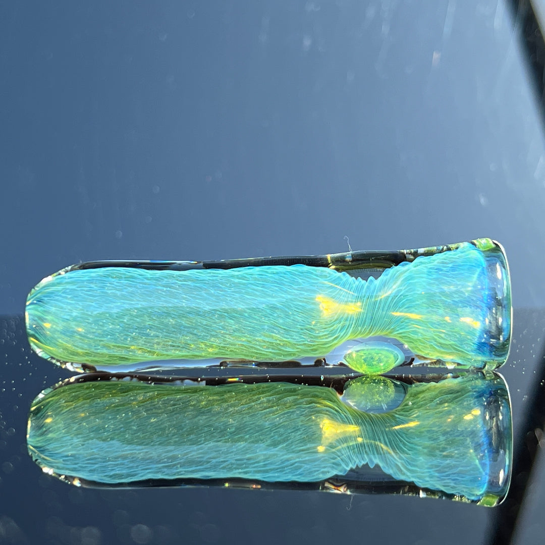 Mystery Aventurine Chillum Glass Pipe Chuck Glass   