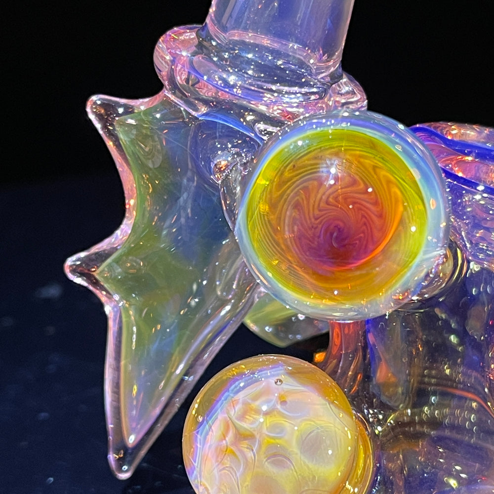 Fumed Squat Lock Glass Pipe STF Glass   